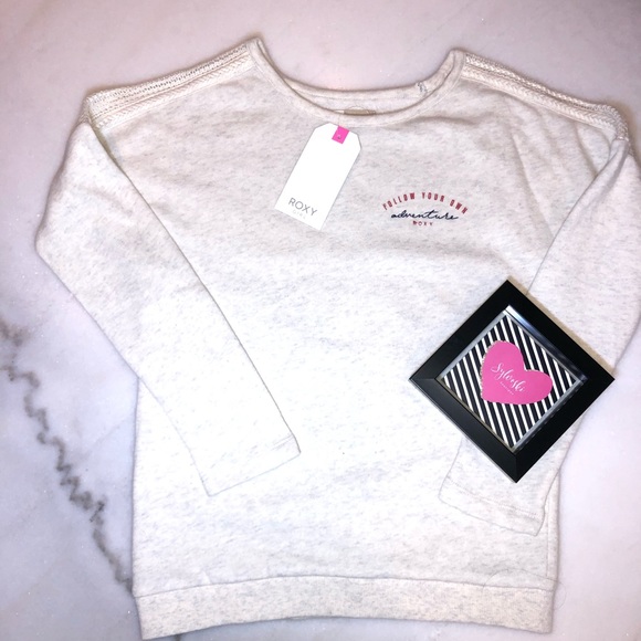 🆕Roxy Glitter And Gold Sweatshirt - Picture 2 of 5